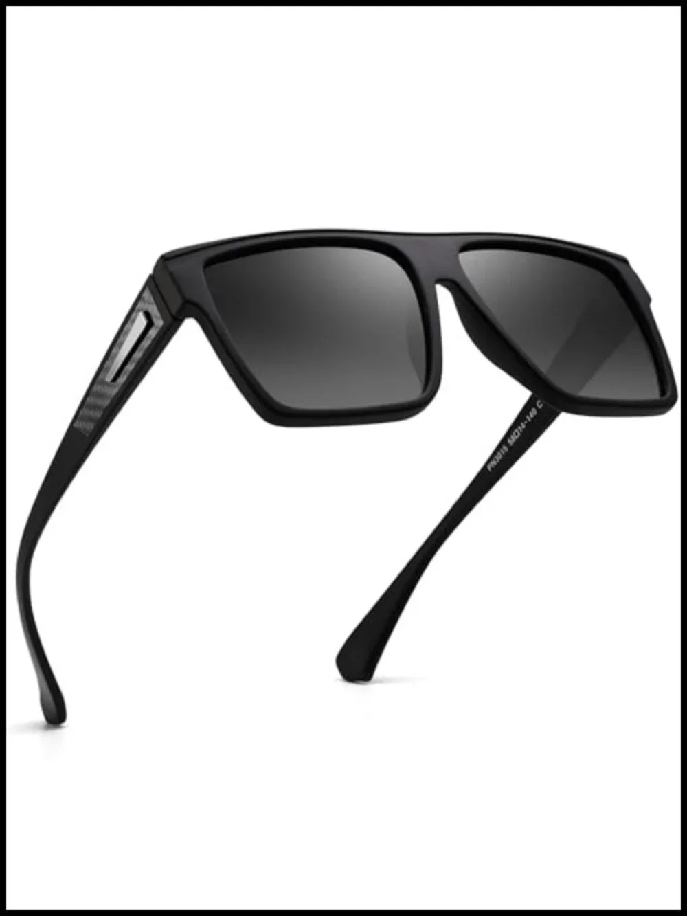 Retro Polarized Sunglasses Flat Top Square UV400 Driving Fishing Hiking